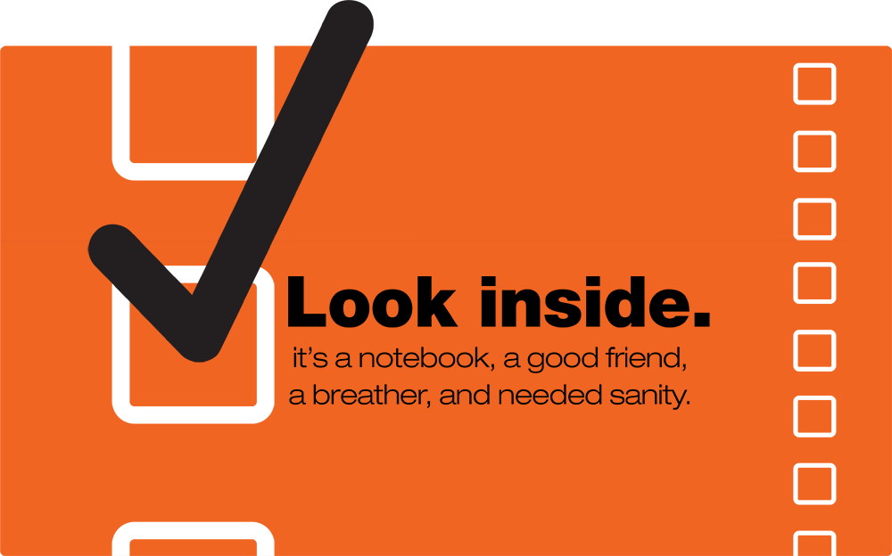 Look Inside - The Patient's Checklist is a notebook, a good friend, a breather, and needed sanity.